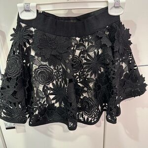 Milly minis black and white leather appliqué girls skirt size 4